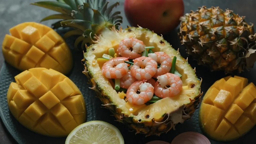 Mango Pineapple Shrimp Salad
