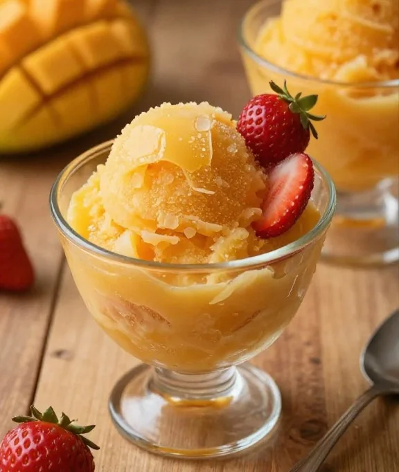 Mango Strawberry Sorbet