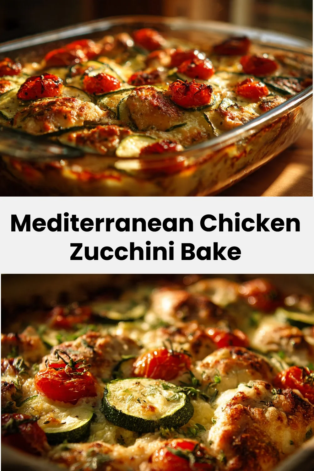 Mediterranean Chicken Zucchini Bake
