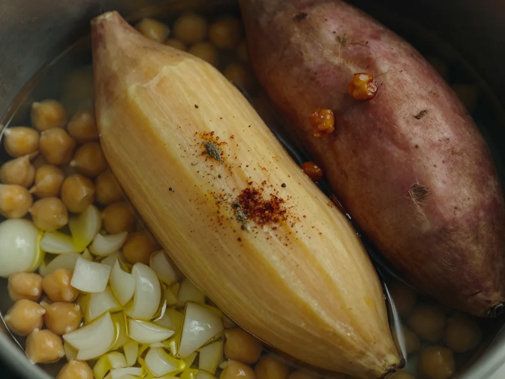 Moroccan Sweet Potato and Chickpea Soup