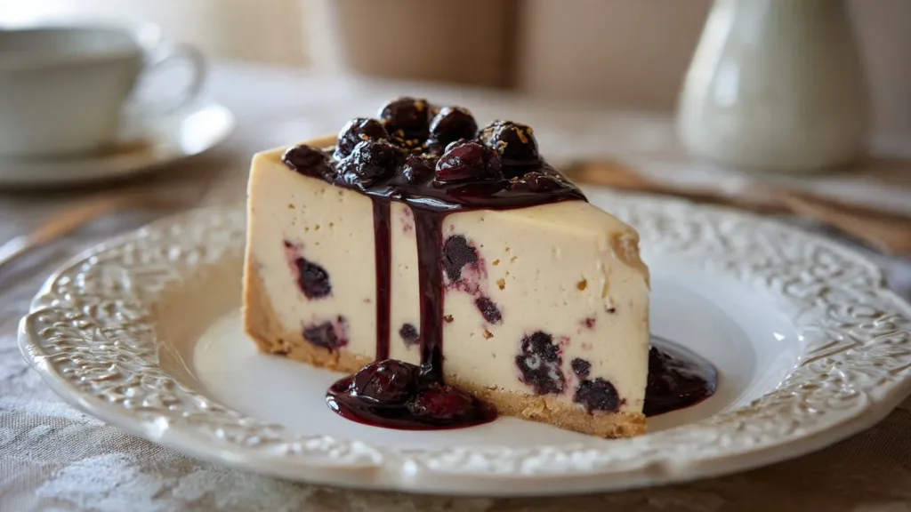 Mulberry & Earl Grey Cheesecake