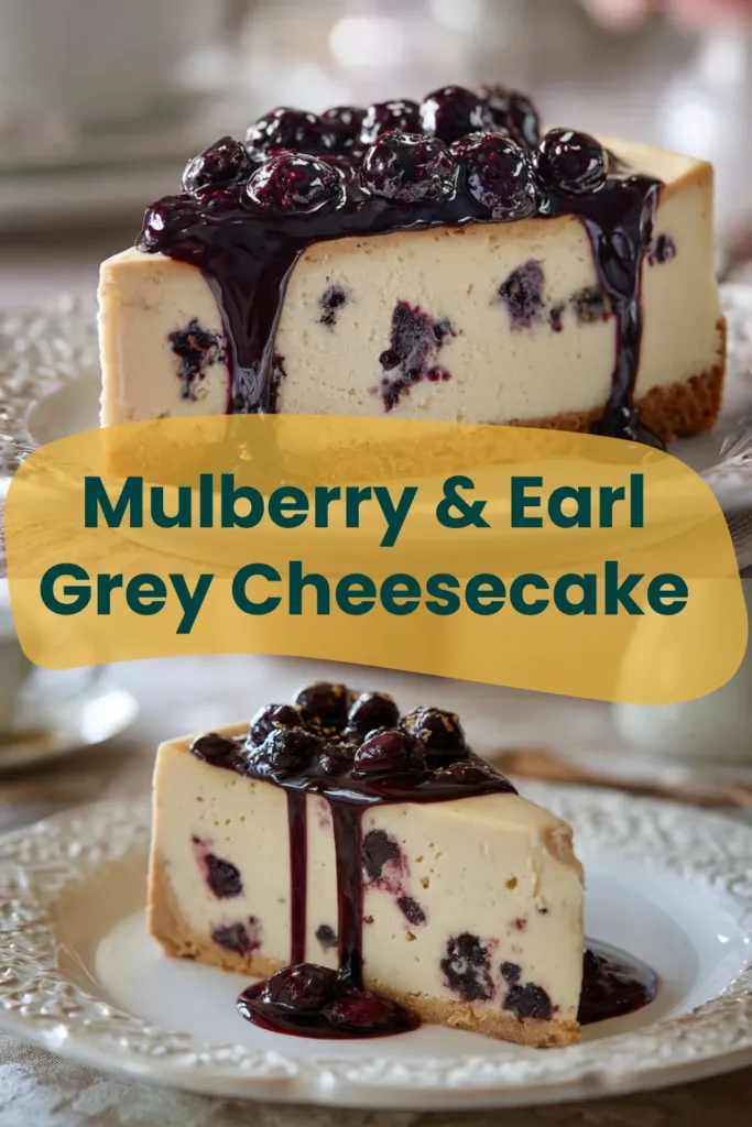 Mulberry & Earl Grey Cheesecake
