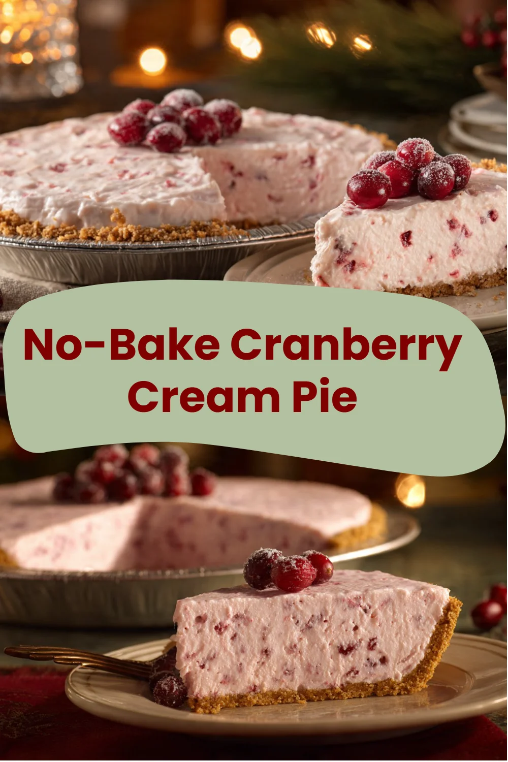 No-Bake Cranberry Cream Pie: The Perfect Chill Treat Cranberry Cream Pie No-Bake Cranberry Cream Pie
