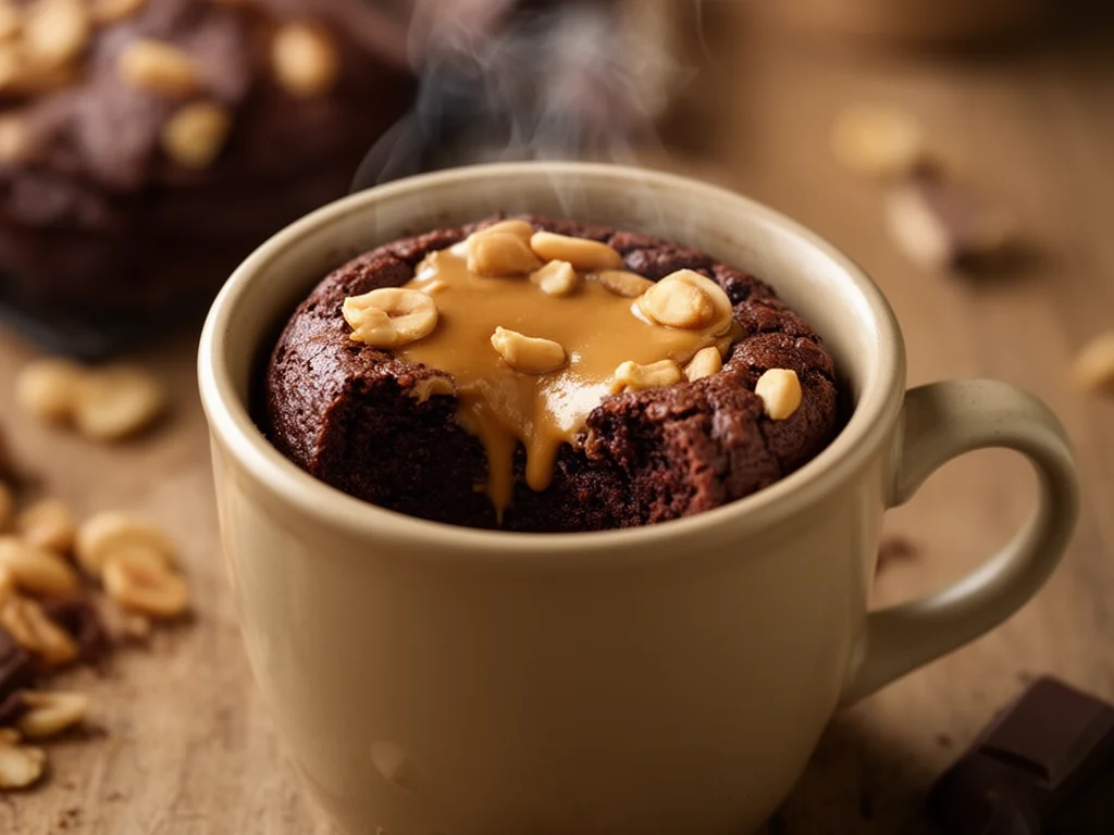 Peanut Butter Brownie in a Mug