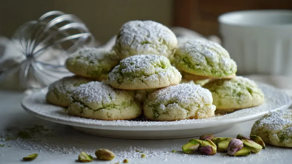 Pistachio Wedding Cookies