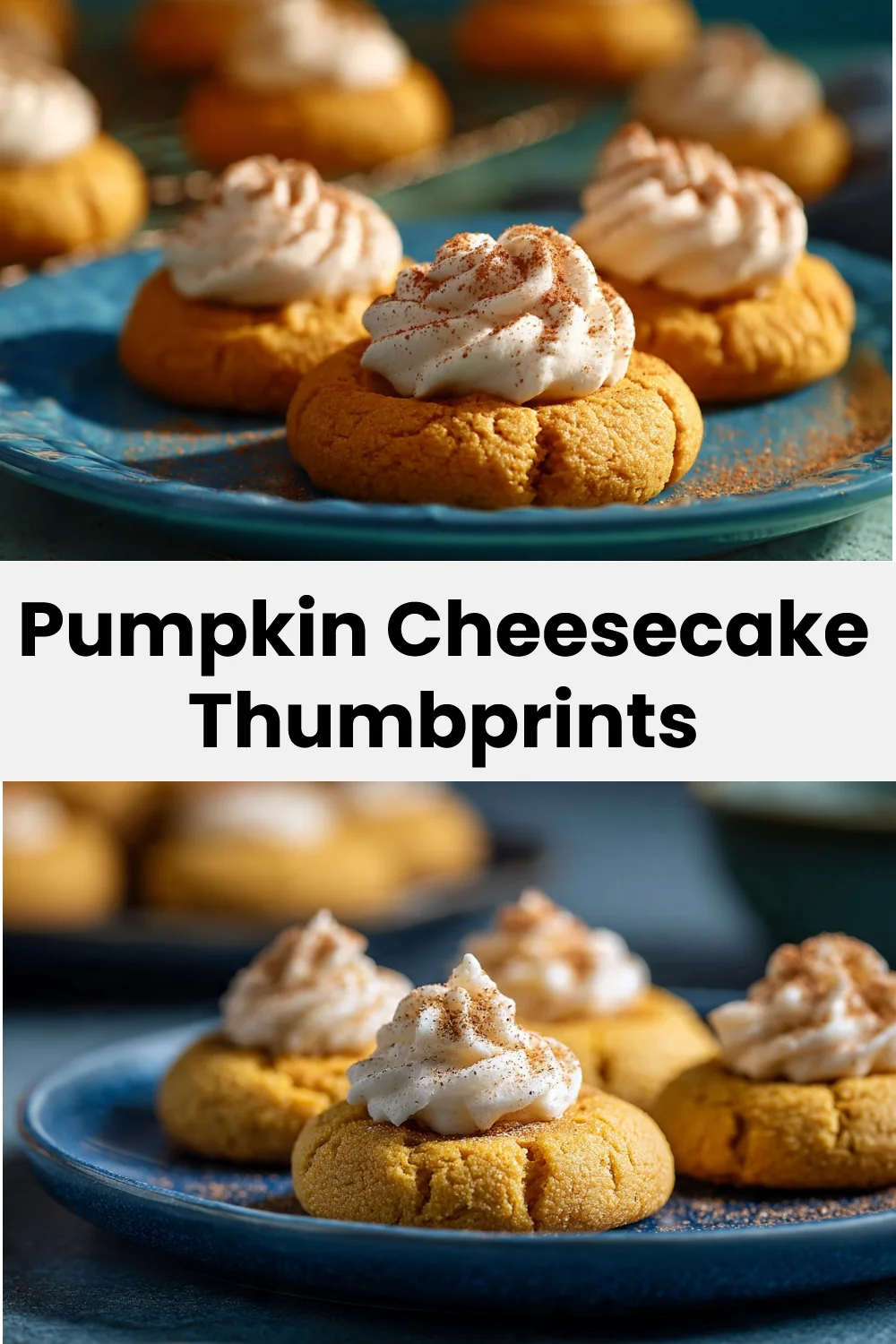 Pumpkin Cheesecake Thumbprints: The Fall Treat You Didn’t Know You Needed! pumpkin cheesecake Pumpkin Cheesecake Thumbprints