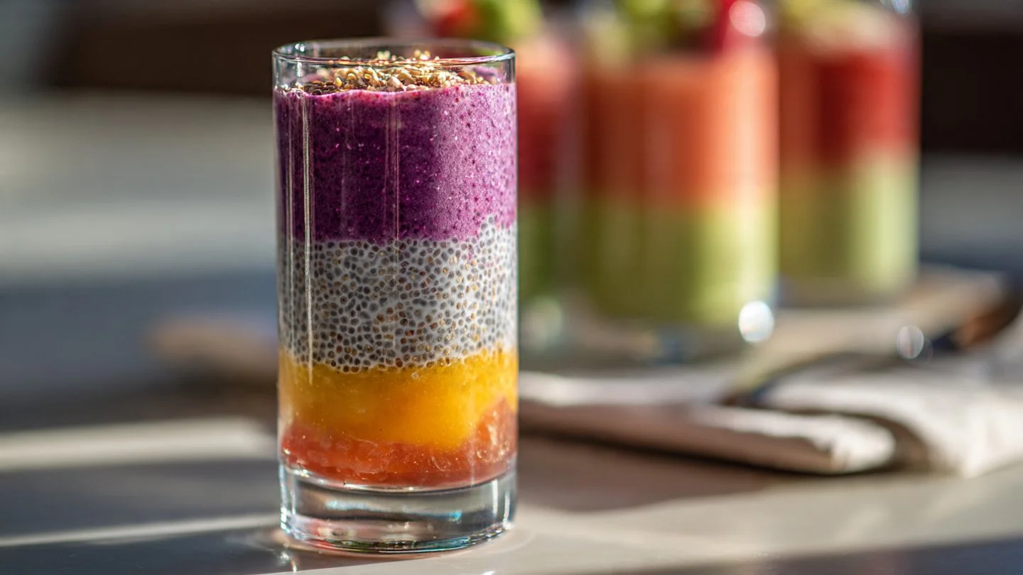 Rainbow Chia Pudding Parfait: A Colorful Delight for Your Taste Buds 🌈 Chia Pudding Rainbow Chia Pudding Parfait