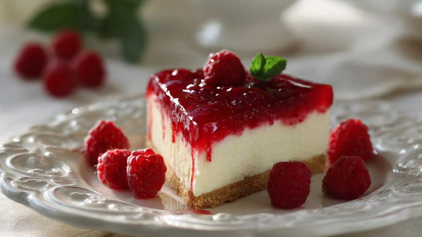 Raspberry Pretzel Jello