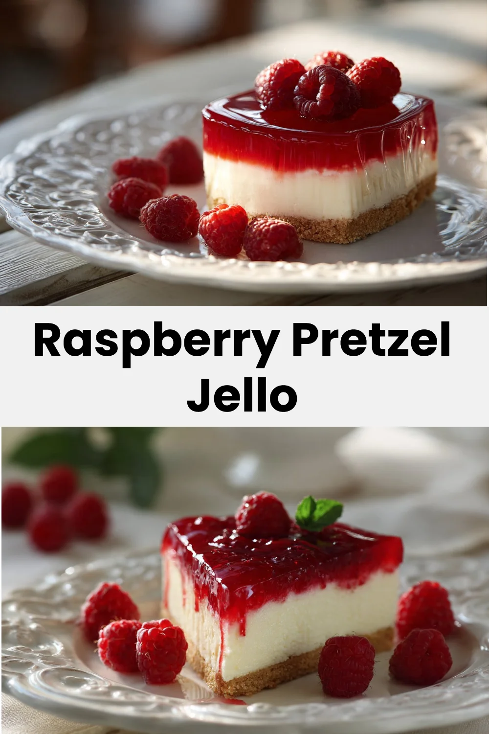 Raspberry Pretzel Jello