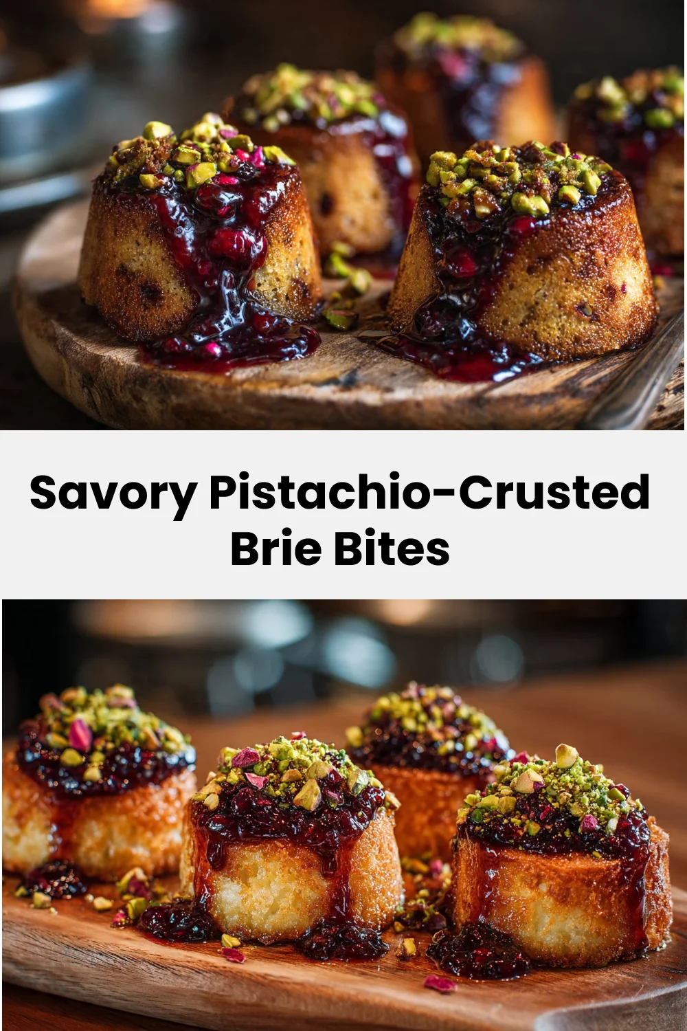 Savory Pistachio-Crusted Brie Bites Brie Bites Savory Pistachio-Crusted Brie Bites