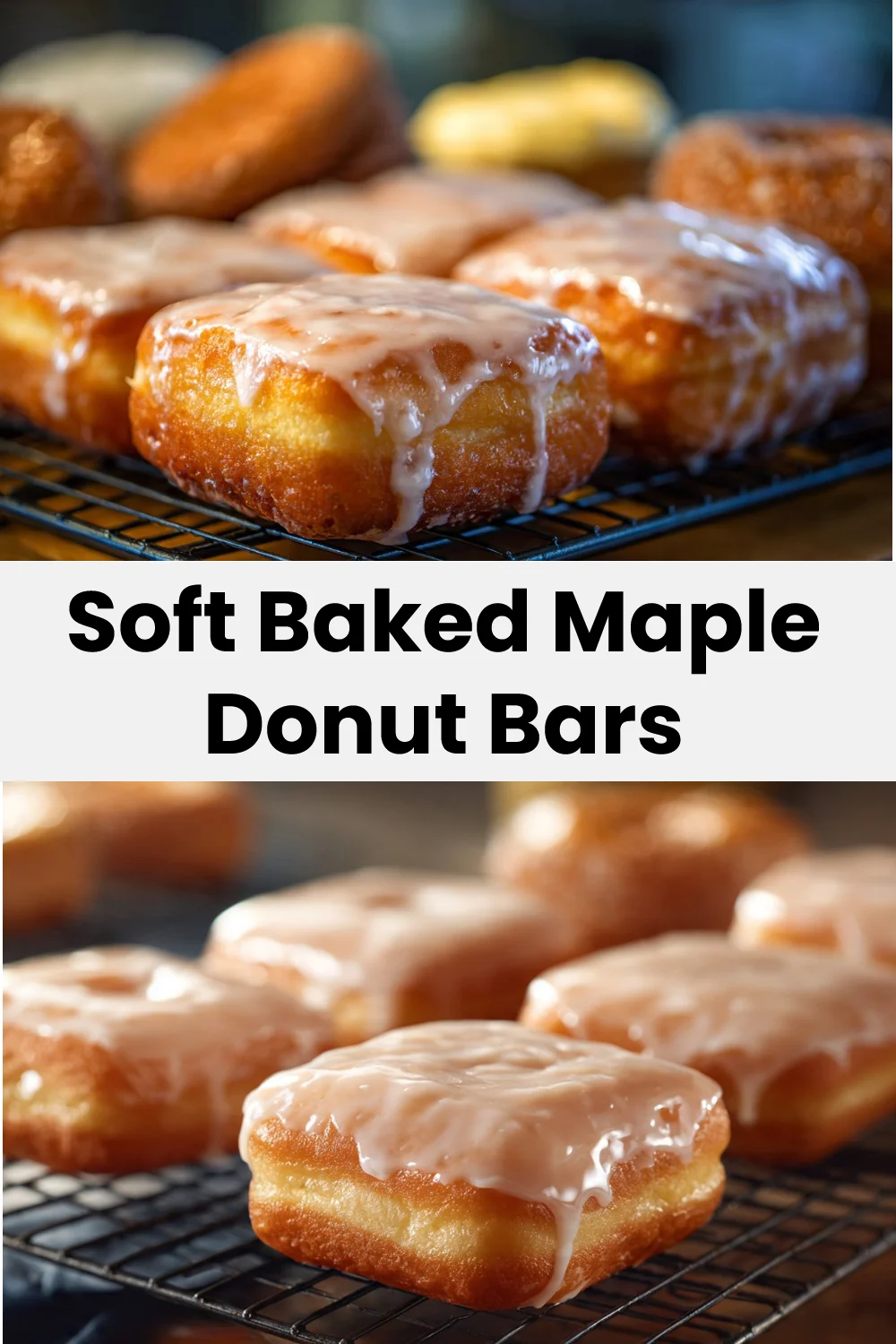 Soft Baked Maple Donut Bars