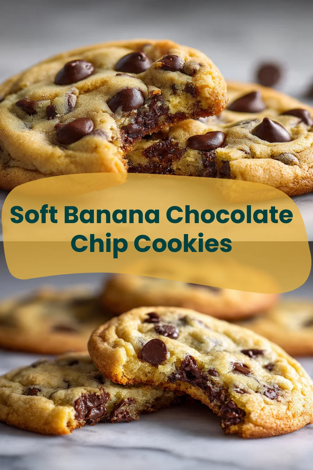 Soft Banana Chocolate Chip Cookies
