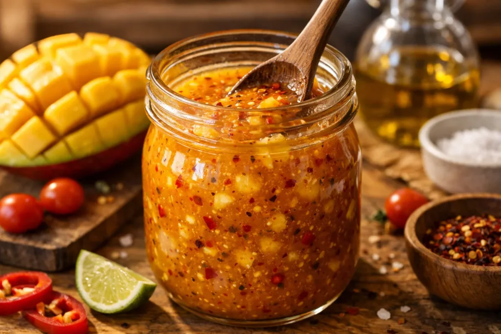 Sweet and Spicy Mango Salad Dressing