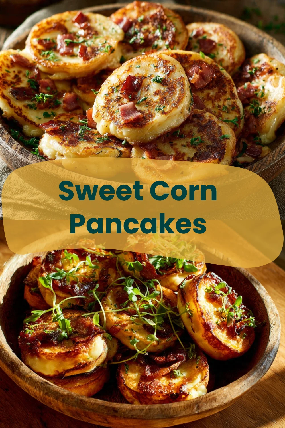Cheesy Sweet Corn Pancakes Quick, Crispy Cornmeal Breakfast (Pin-Worthy!) sweet corn pancakes Sweet Corn Pancakes