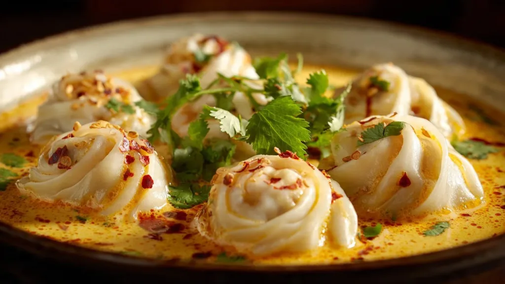 Thai Coconut Curry Dumpling Soup