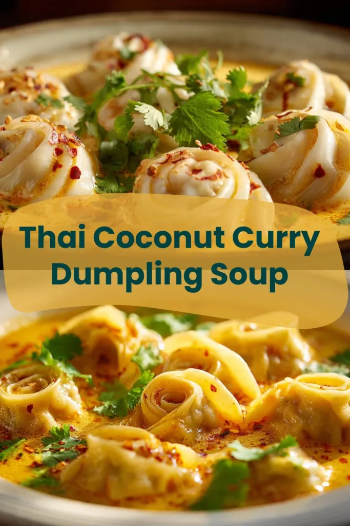 Thai Coconut Curry Dumpling Soup