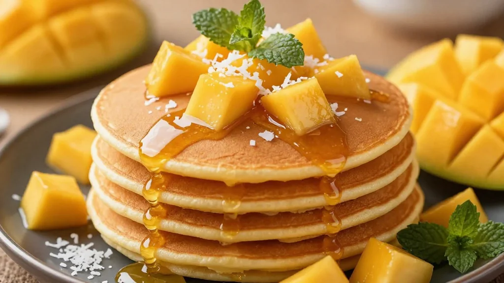 Tropical Pineapple-Mango Coconut Crepes