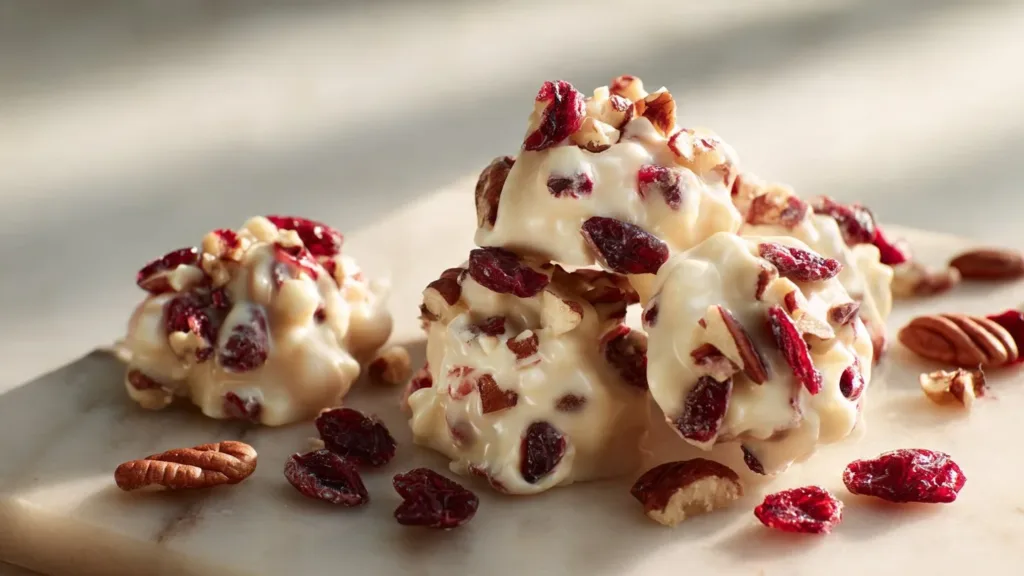 White Chocolate Cranberry Pecan Clusters: Your New Favorite Treat White Chocolate White Chocolate Cranberry Pecan Clusters: Your New Favorite Treat