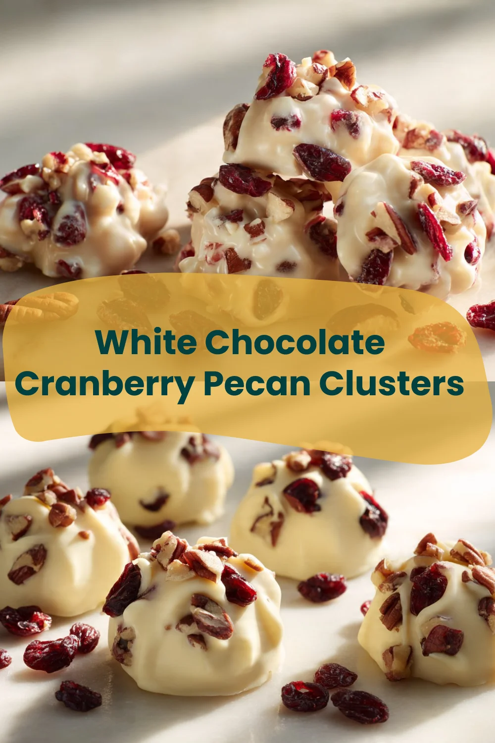 White Chocolate Cranberry Pecan Clusters: Your New Favorite Treat White Chocolate White Chocolate Cranberry Pecan Clusters