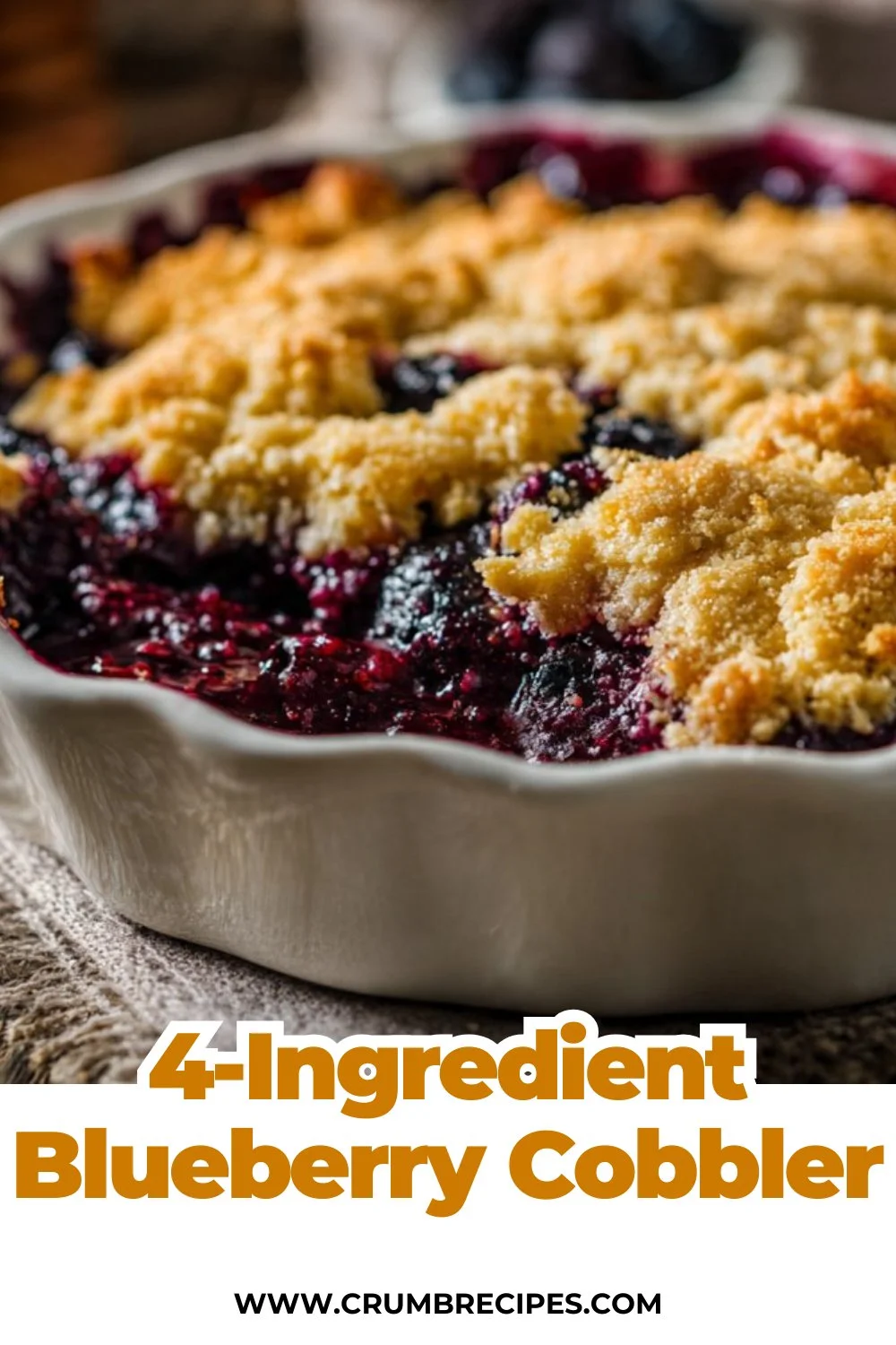 4-Ingredient Blueberry Cobbler