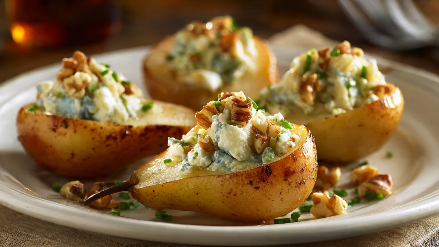 Baked Pears with Blue Cheese