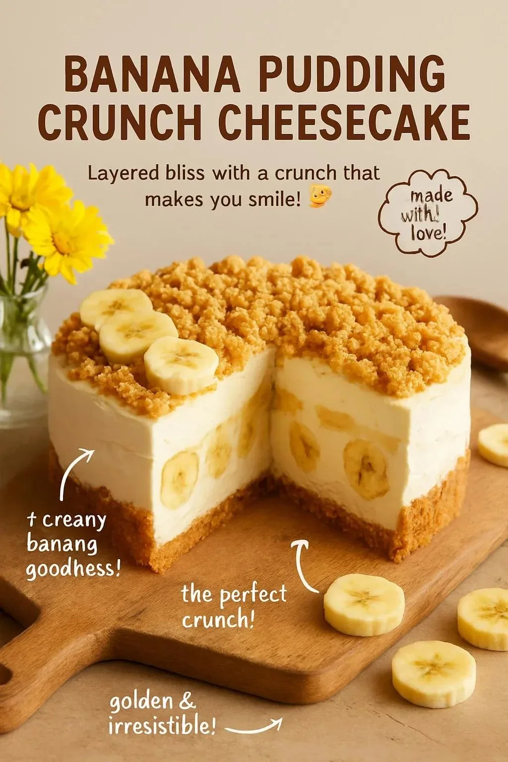 Ultimate Banana Pudding Crunch Cheesecake (Yes, It’s As Good As It Sounds) Banana Pudding Banana Pudding Crunch Cheesecake