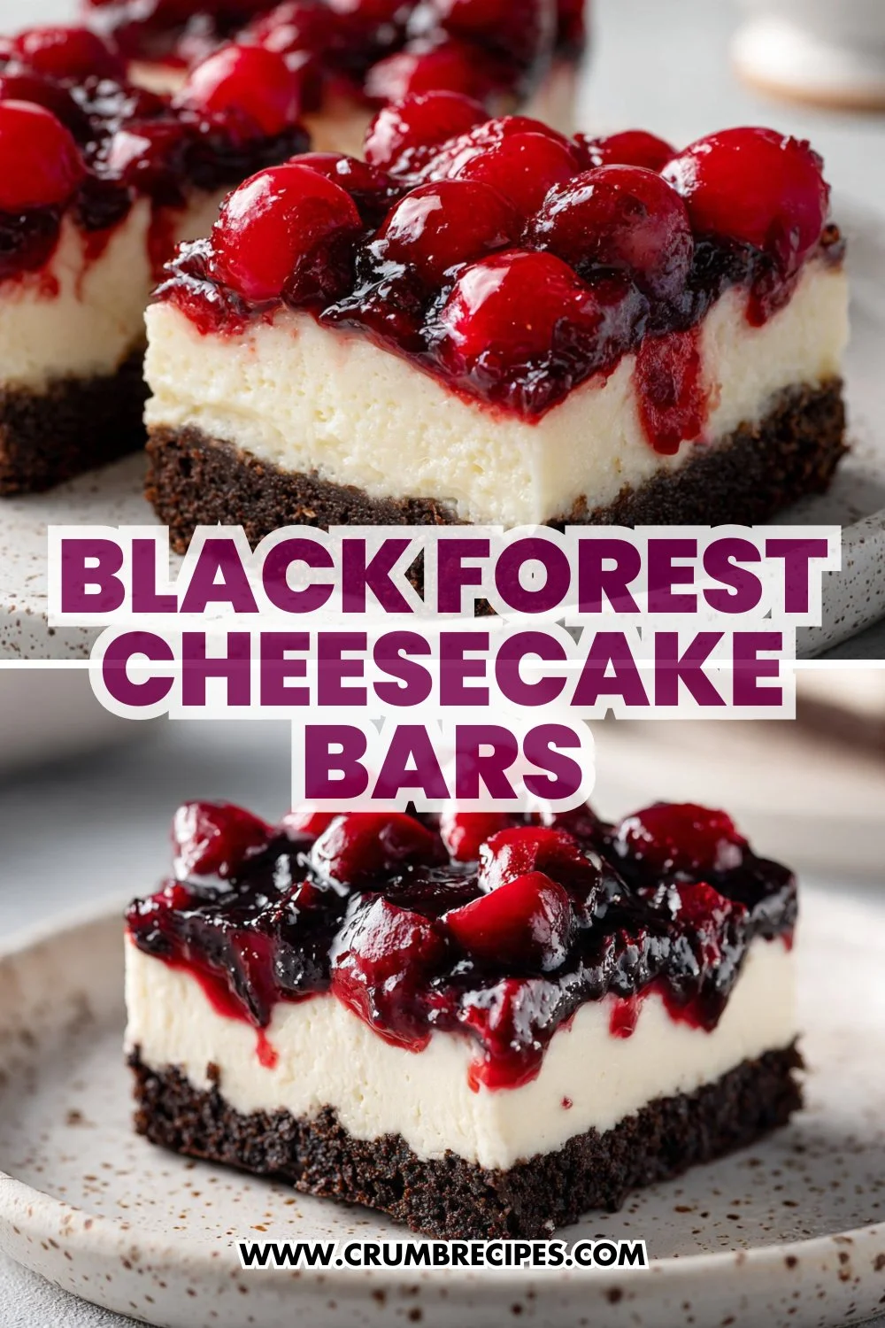 Black Forest Cheesecake Bars: Chocolate-Cherry Cheesecake Squares for Parties Cheesecake Bars Black Forest Cheesecake Bars