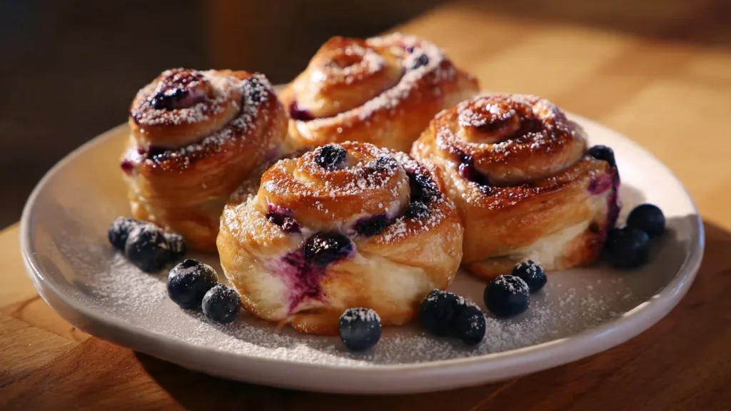 Blueberry Cheesecake Rolls : Flaky, Creamy, and Totally Irresistible