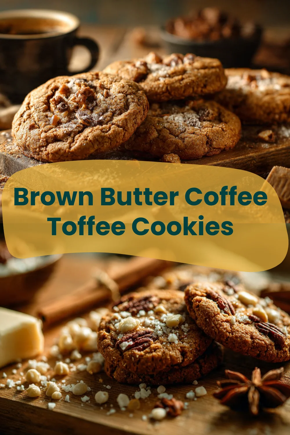 Brown Butter Coffee Toffee Cookies