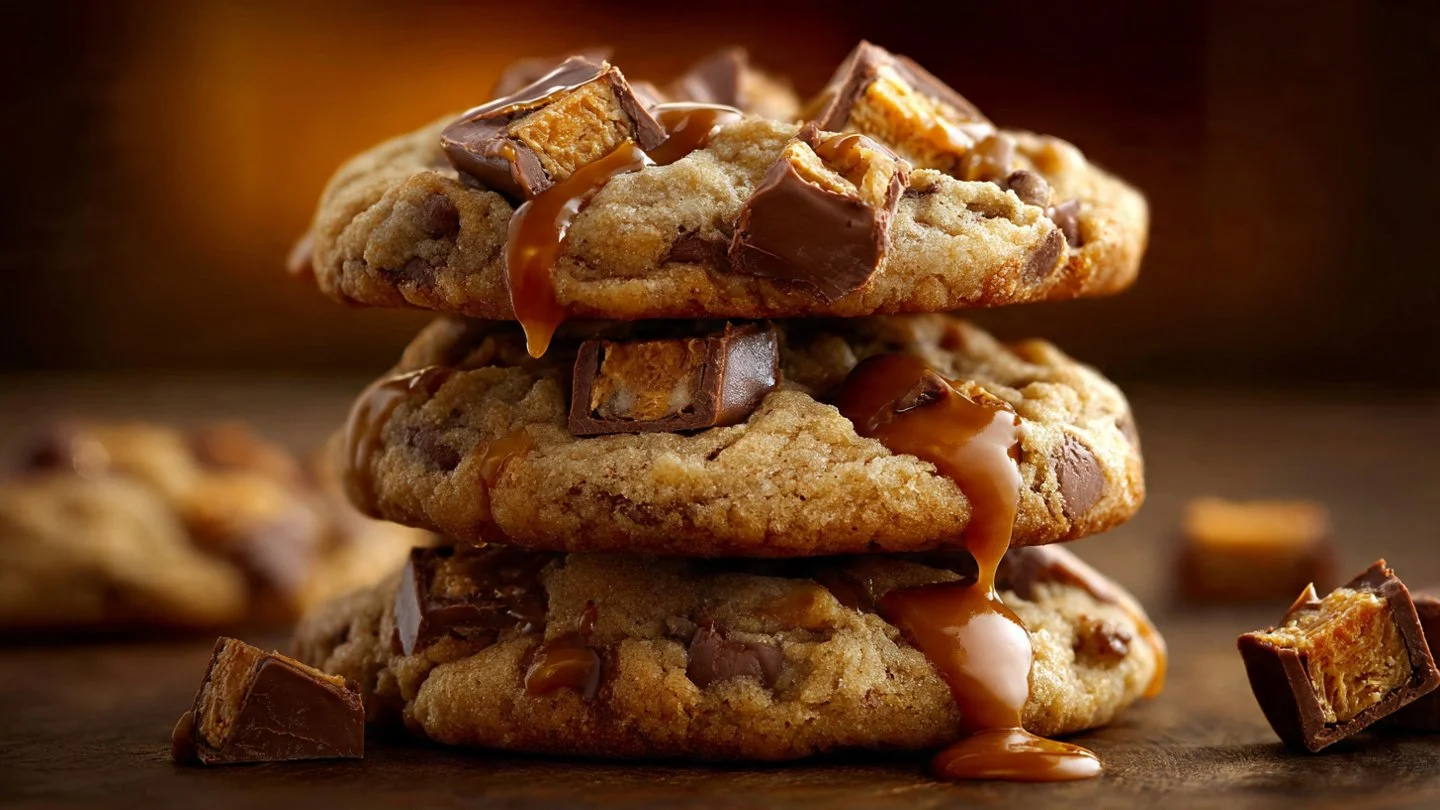 Butterfinger Caramel Crunch Cookies