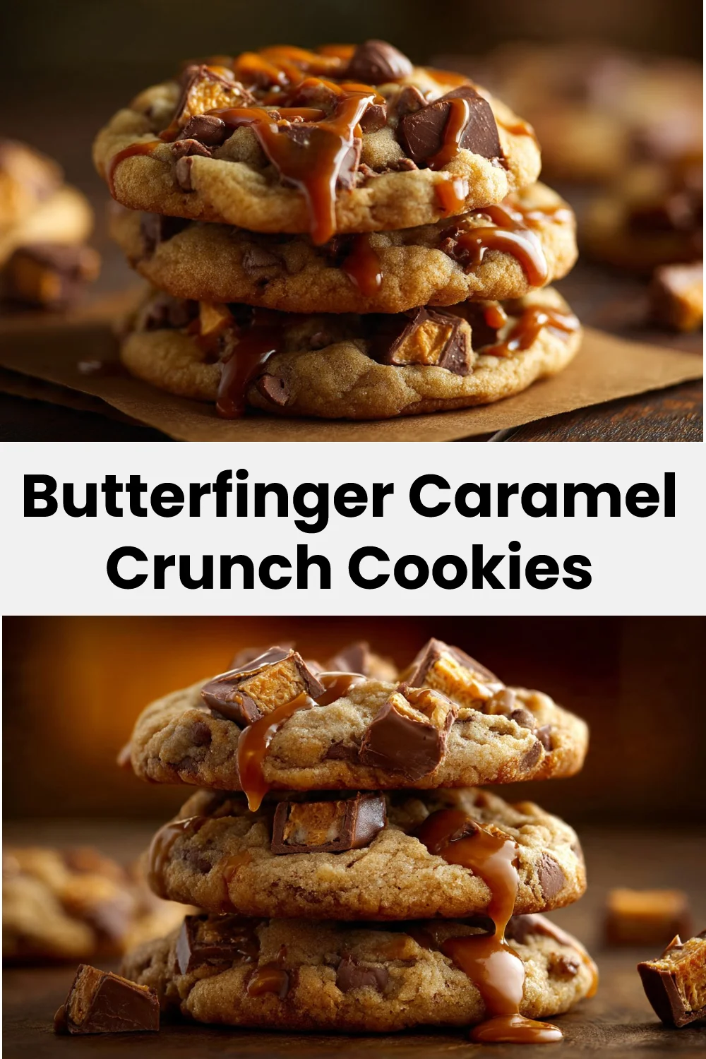 Butterfinger Caramel Crunch Cookies