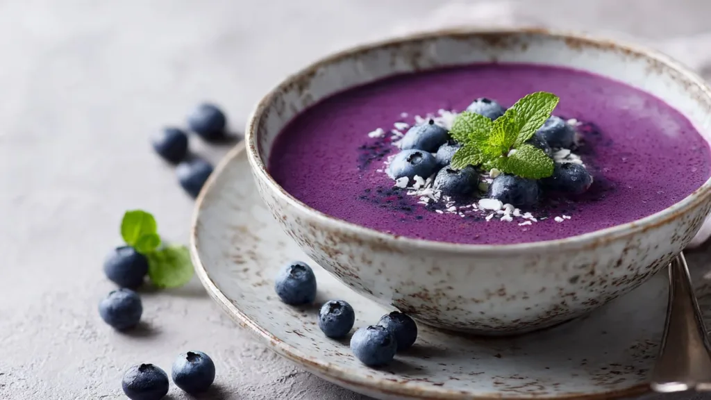 Chilled Blueberry Soup : Refreshing Blueberry Yogurt Soup blueberry soup Chilled Blueberry Soup : Refreshing Blueberry Yogurt Soup