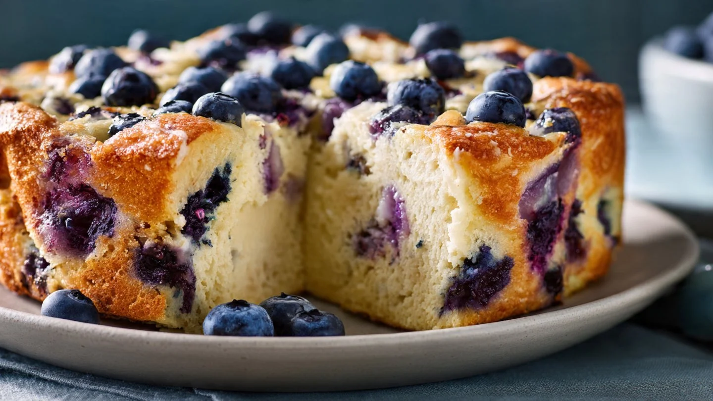 Cloud Bread with Blueberries
