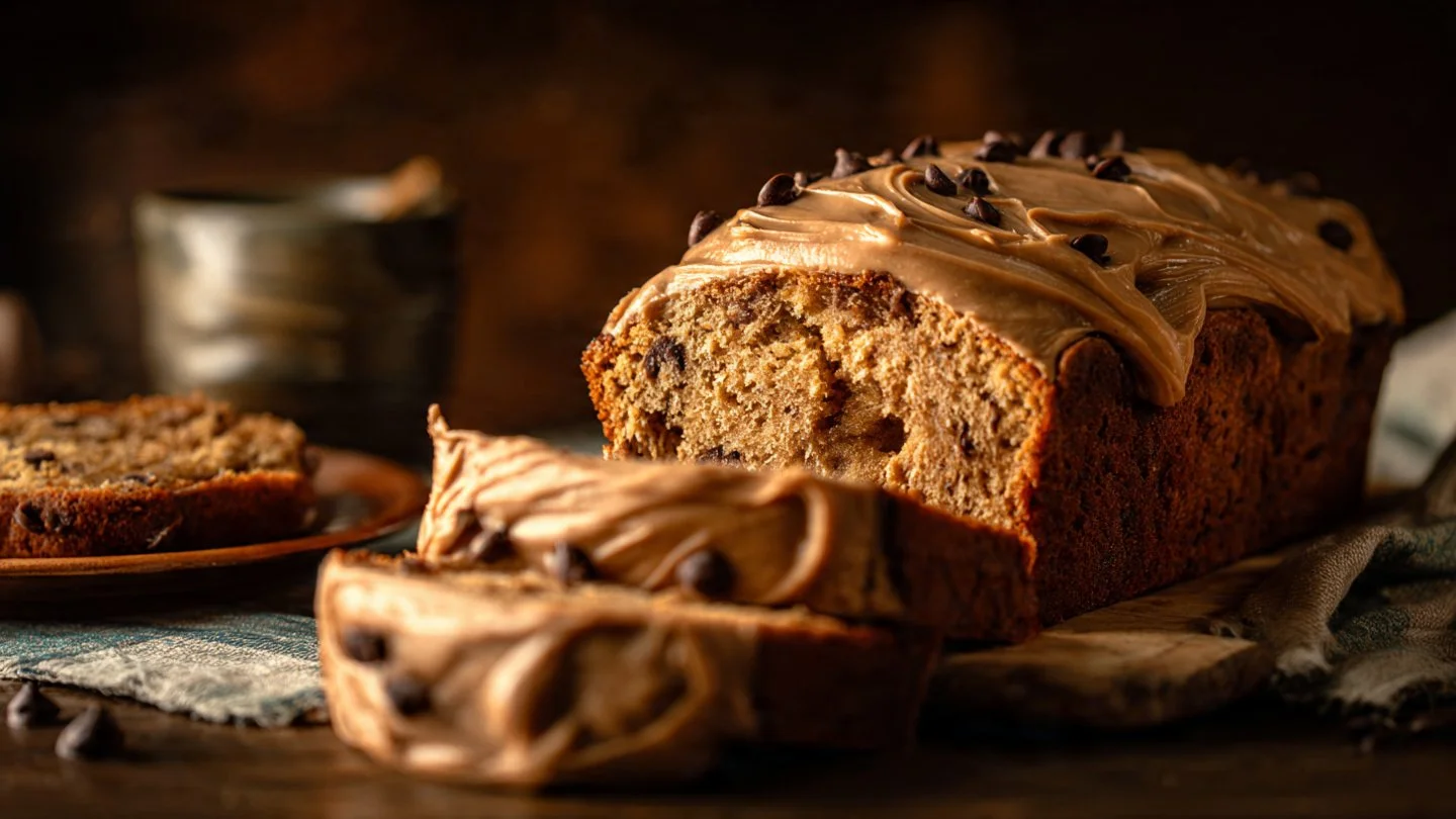 Coffee Banana Bread with Espresso Frosting