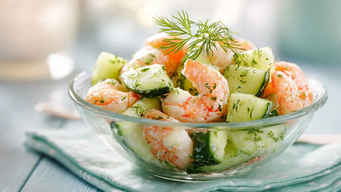 Creamy Cucumber Shrimp Salad