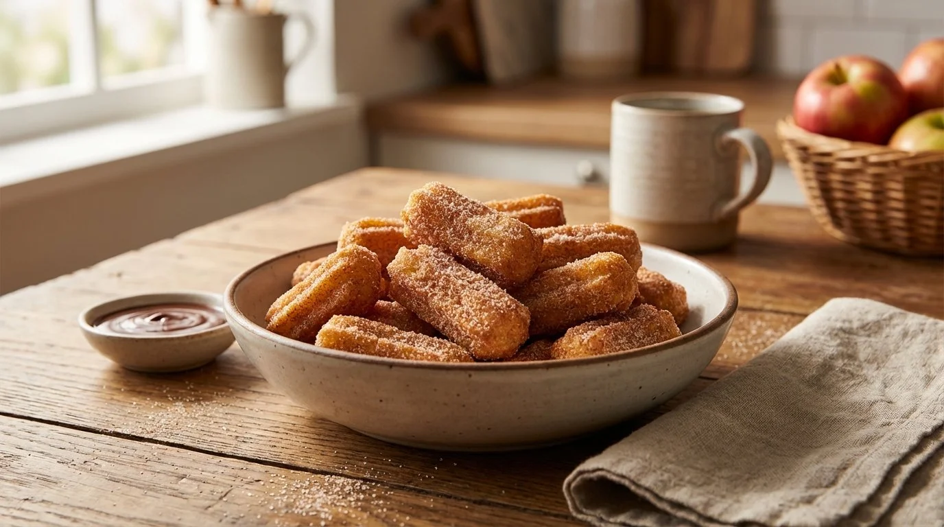 Crispy Air Fryer Churro Bites : Mini Churros in Minutes churro bites Crispy Air Fryer Churro Bites