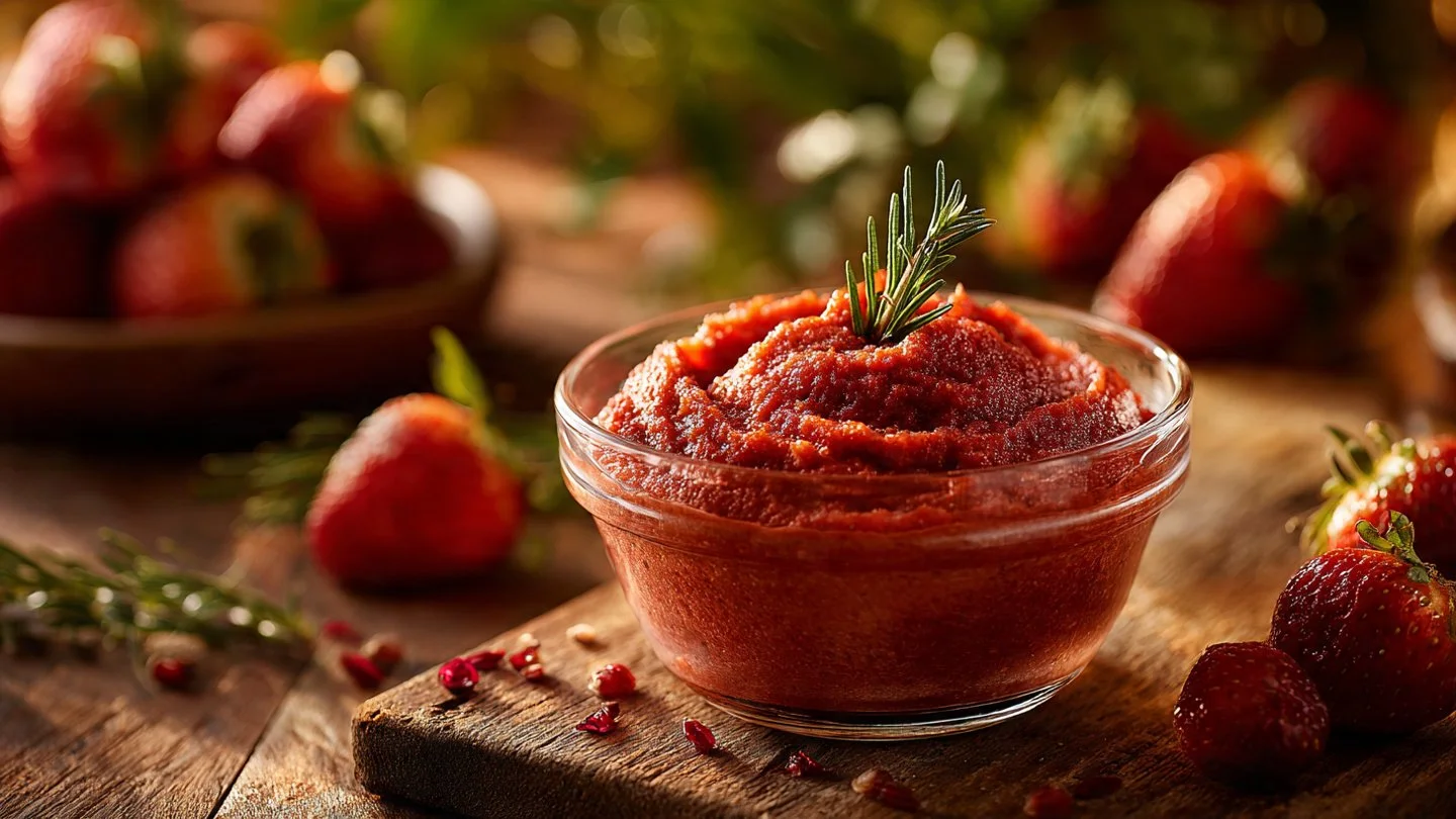 Crockpot Strawberry Butter made with fresh strawberries in a slow cooker