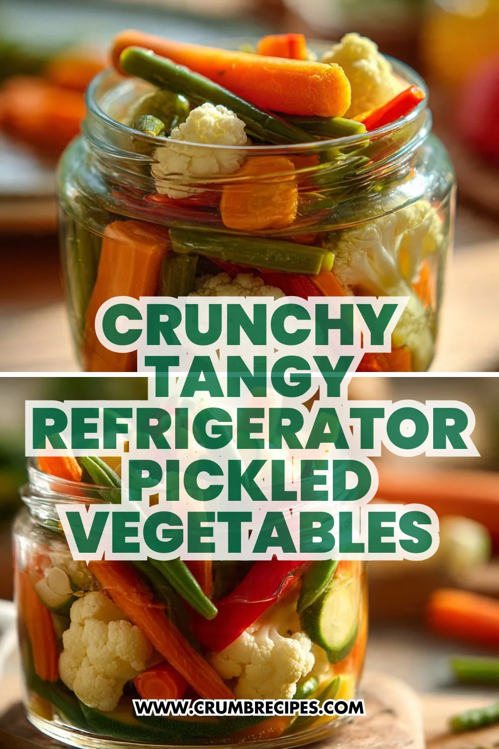 Crunchy Tangy Refrigerator Pickled Vegetables