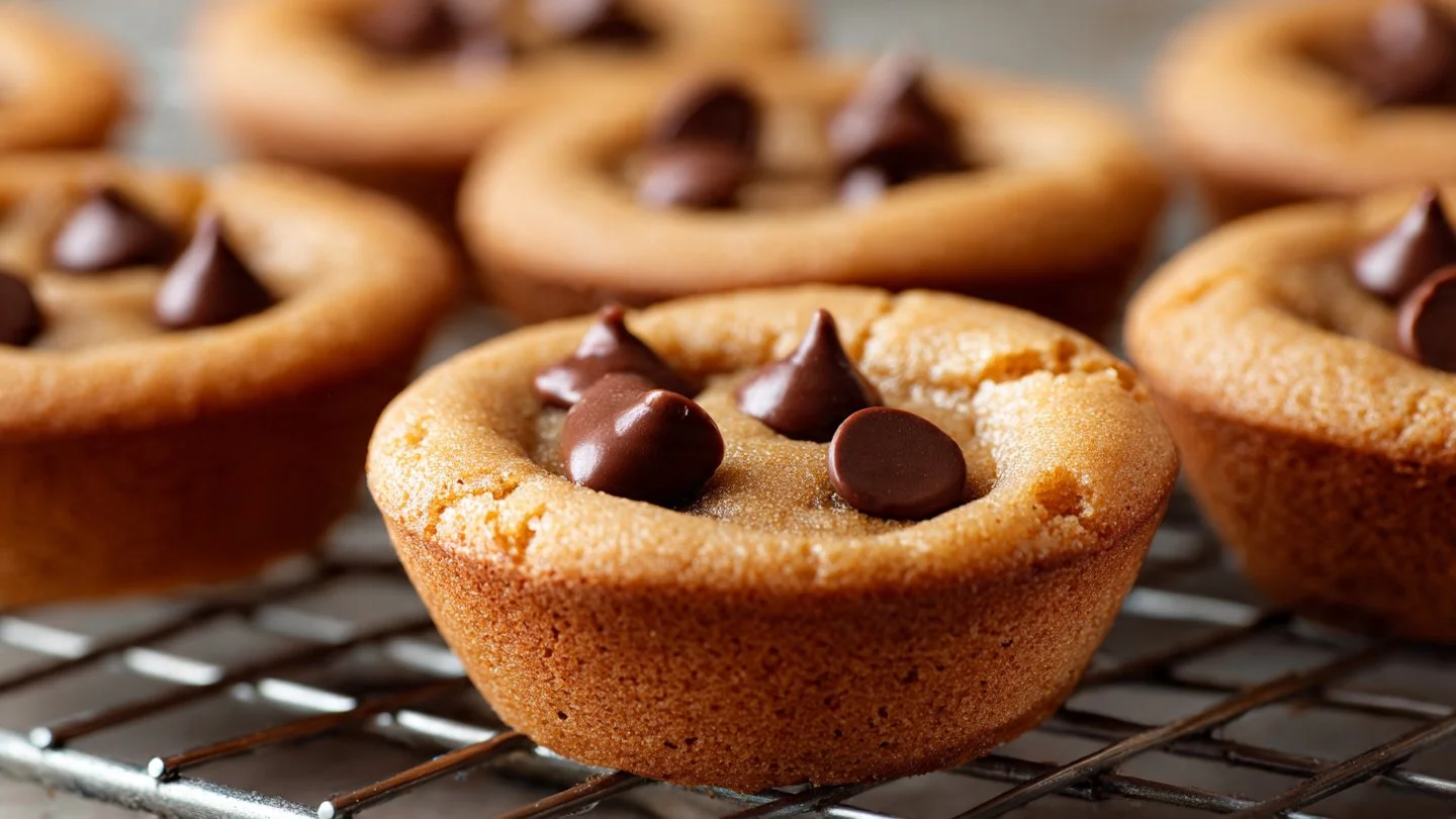 Delicious Chocolate Chip Cookie Cups with Sweet Surprises