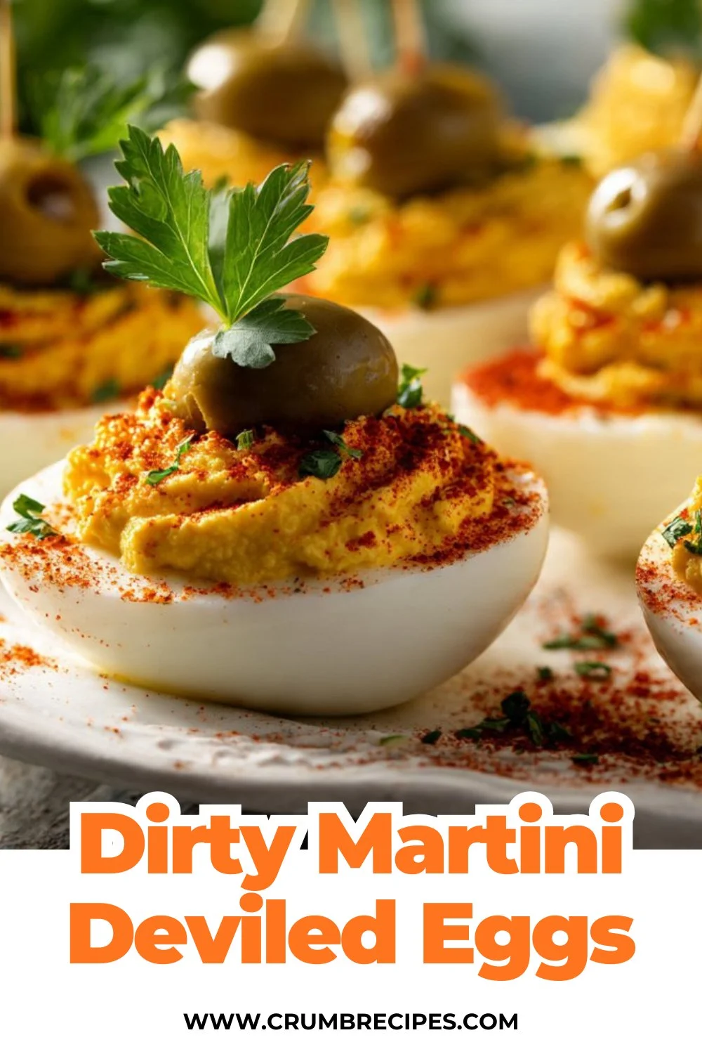 Dirty Martini Deviled Eggs