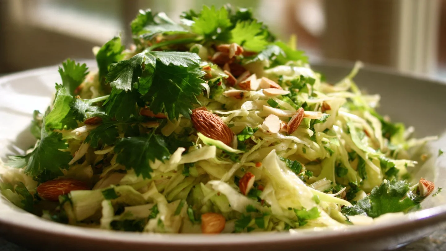 Fennel, Apple and Cabbage Slaw with Green Mayonnaise Bliss