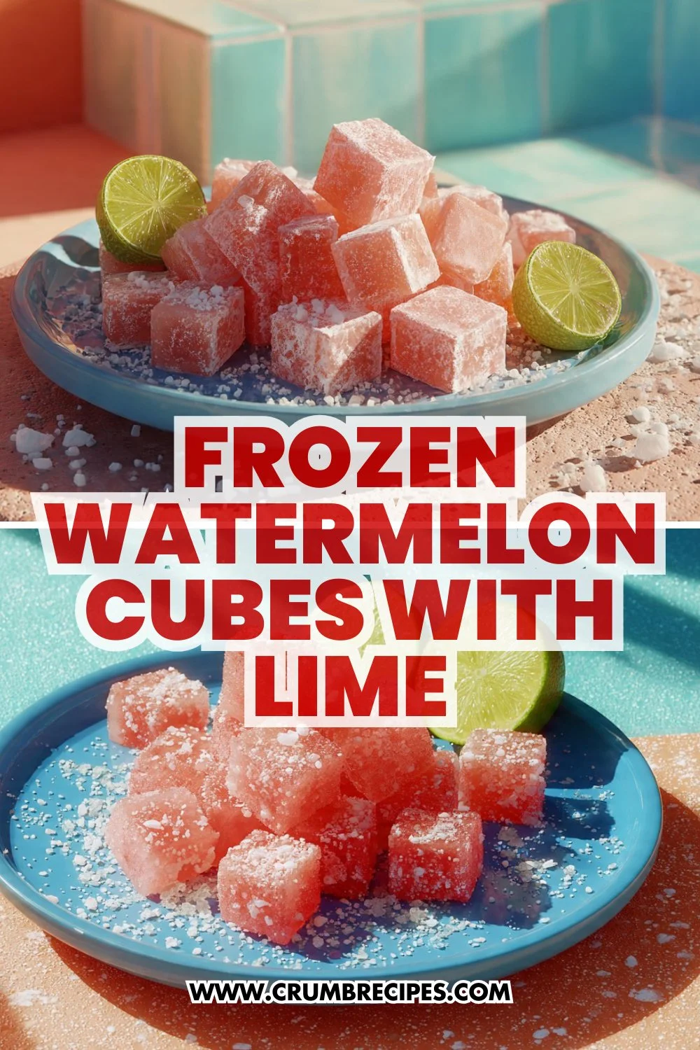 Frozen Watermelon Cubes with Lime