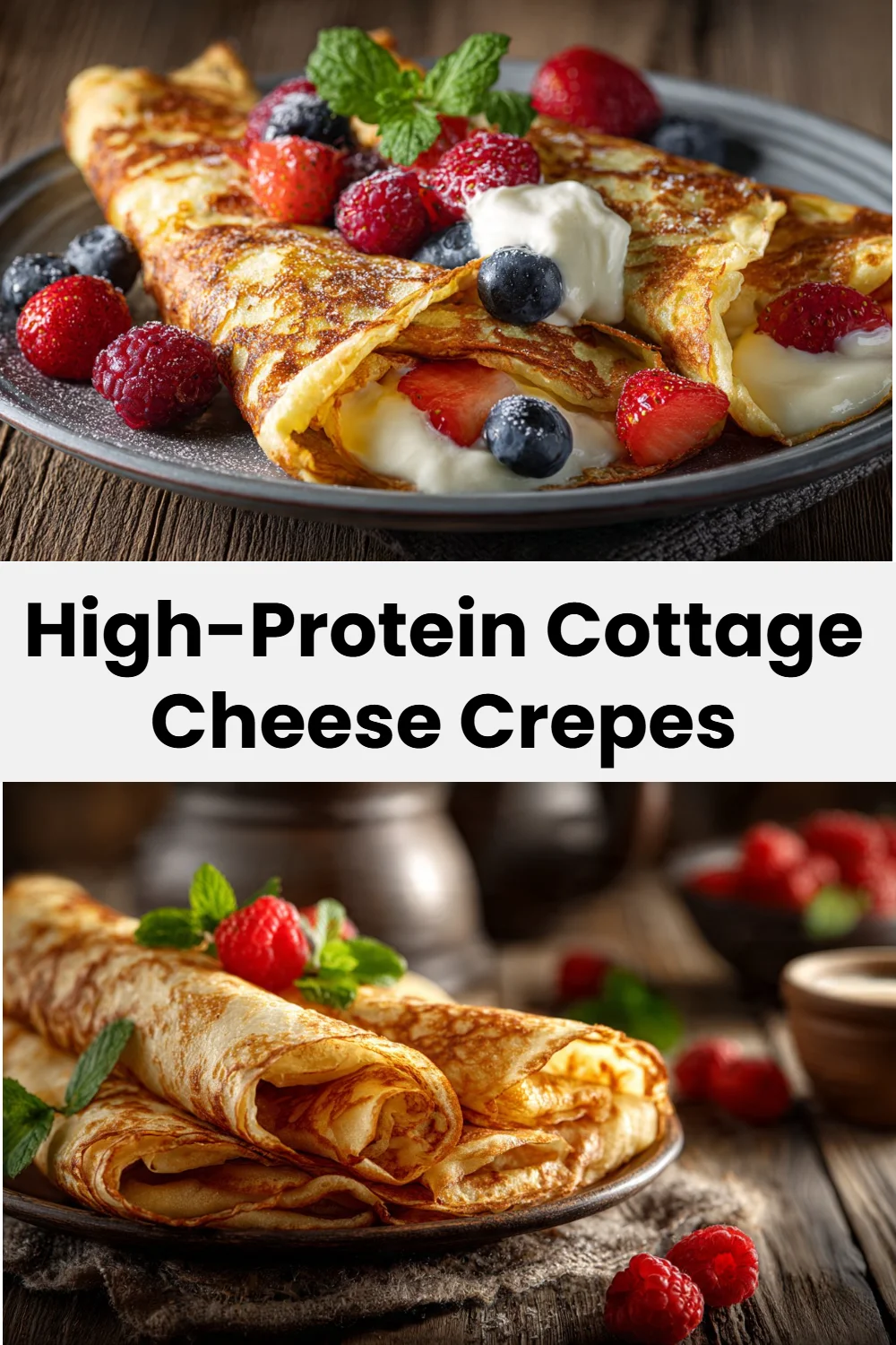 High-Protein Cottage Cheese Crepes