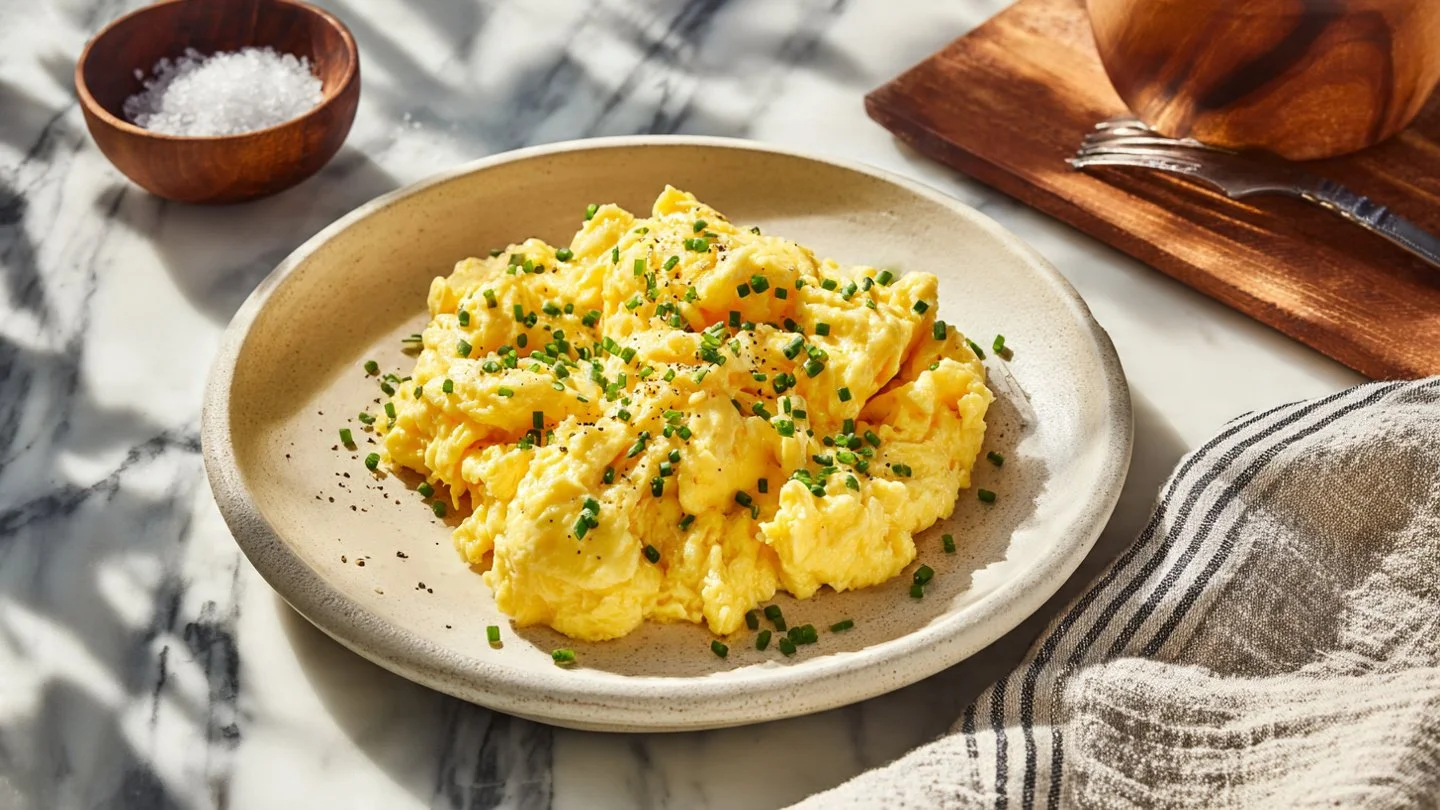 Homemade Cottage Cheese Scrambled Eggs - flirtyfood