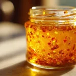 Bowl of fresh salad drizzled with homemade Japanese ginger salad dressing