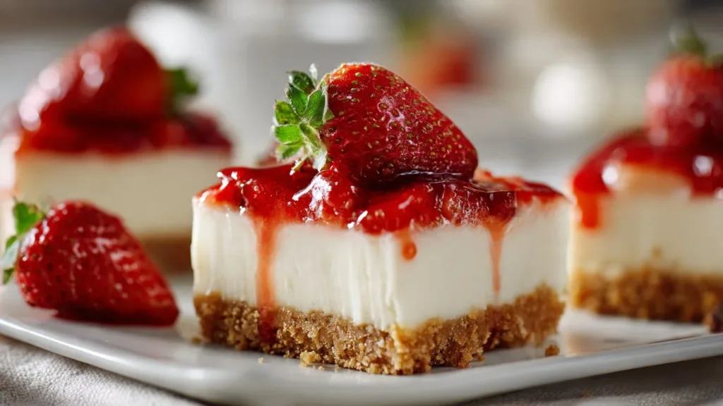 Irresistible Keto Strawberry Cheesecake Bars: Your Easy No-Bake Indulgence!