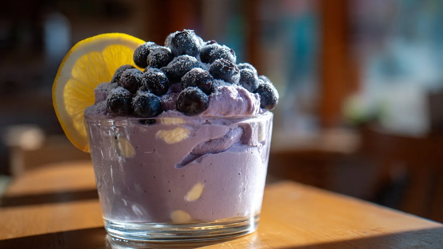 Lemon and Blueberry Keto Cheesecake Fluff