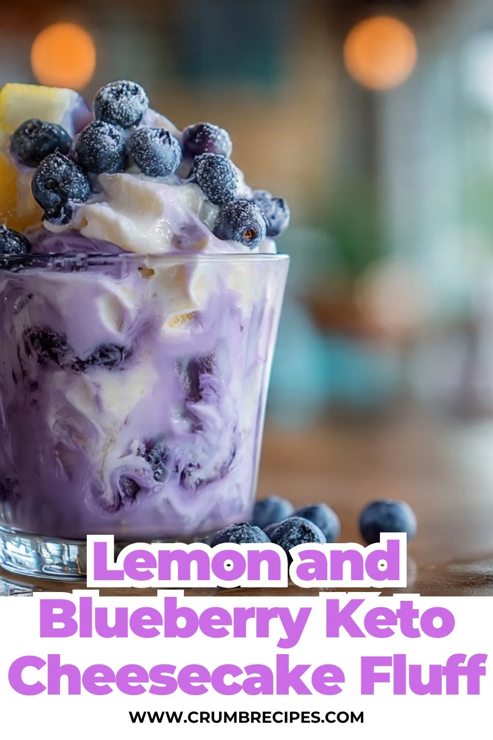 Lemon and Blueberry Keto Cheesecake Fluff