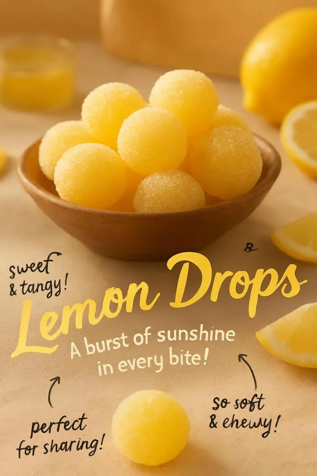 Sunshine Lemon Drops: Tangy Homemade Candy Recipe lemon drops Lemon Drops