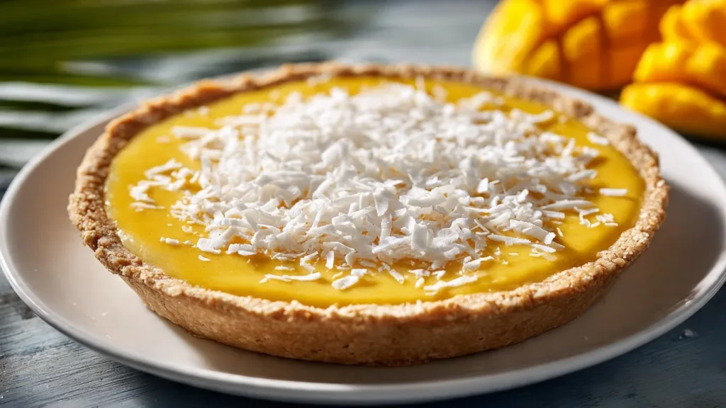 Mango Coconut Pie with a Coconut Graham Cracker Crust: The Ultimate Tropical Delight!